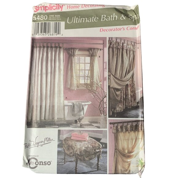 Simplicity 5480 Ultimate Bath & Spa Decorator's Corner One Size uncut - Picture 1 of 2